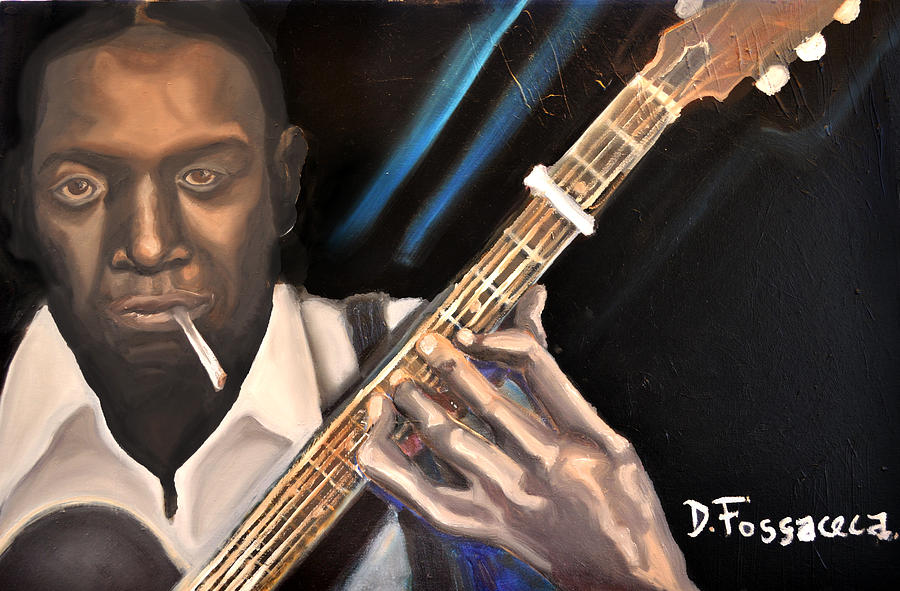 Me and The Devil Blues-Robert Johnson Painting by David Fossaceca