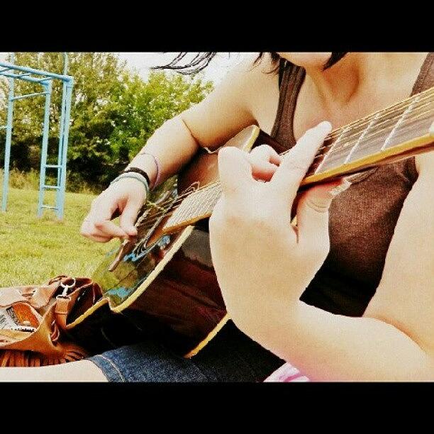 Guitar Still Life Photograph - Me Jammin By The Jungle Jim ;d Follow by Melissa Bussey