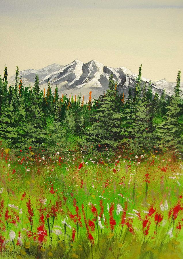 Meadow Mount Revelstoke Glacier Painting by Desmond Raymond
