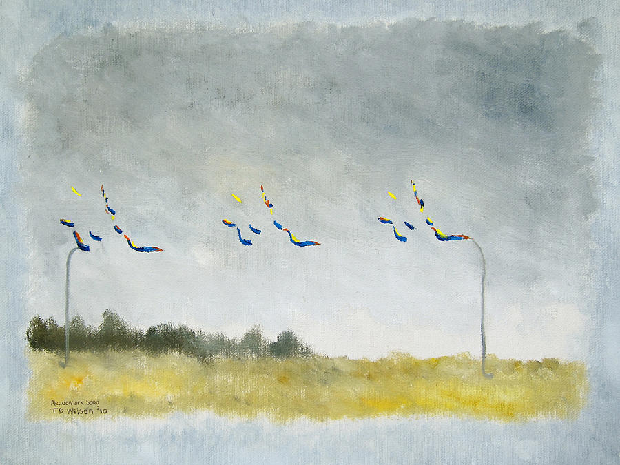 Meadowlark song - spectrogram Painting by TD Wilson