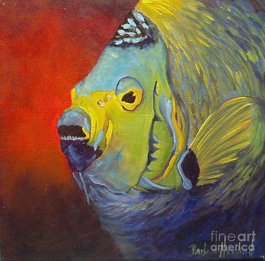 Mean Green Fish Painting by Barbara Haviland
