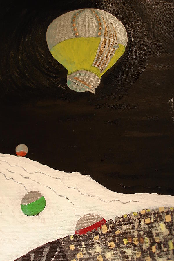 Mountain Painting - Mechanical Balloons by Lisa Kramer