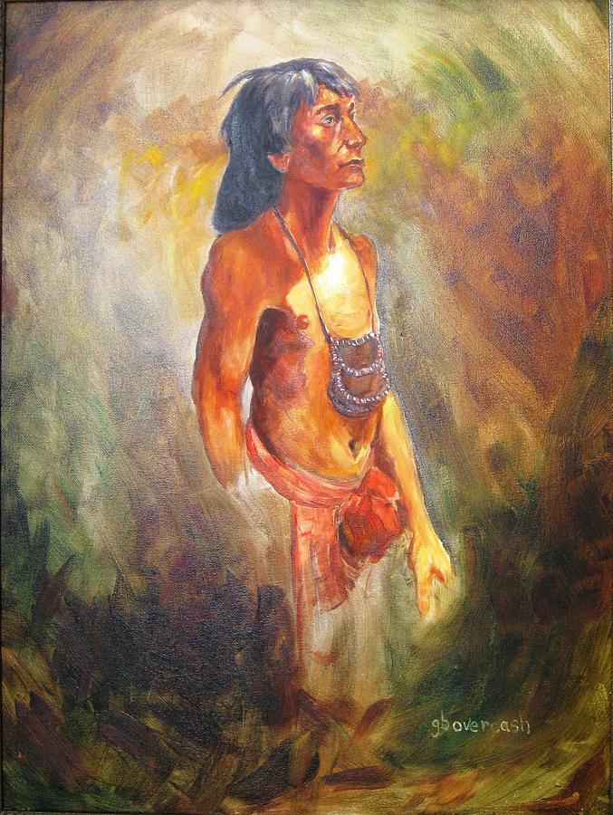 Medicine Man Painting by Gary Overcash