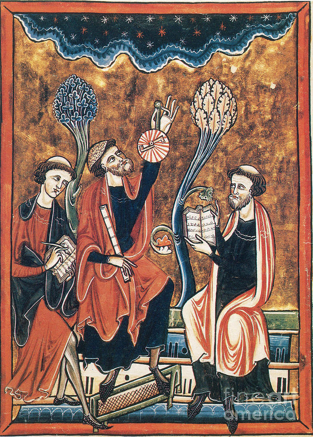 Medieval Astronomers With Astrolabe Photograph by Science Source