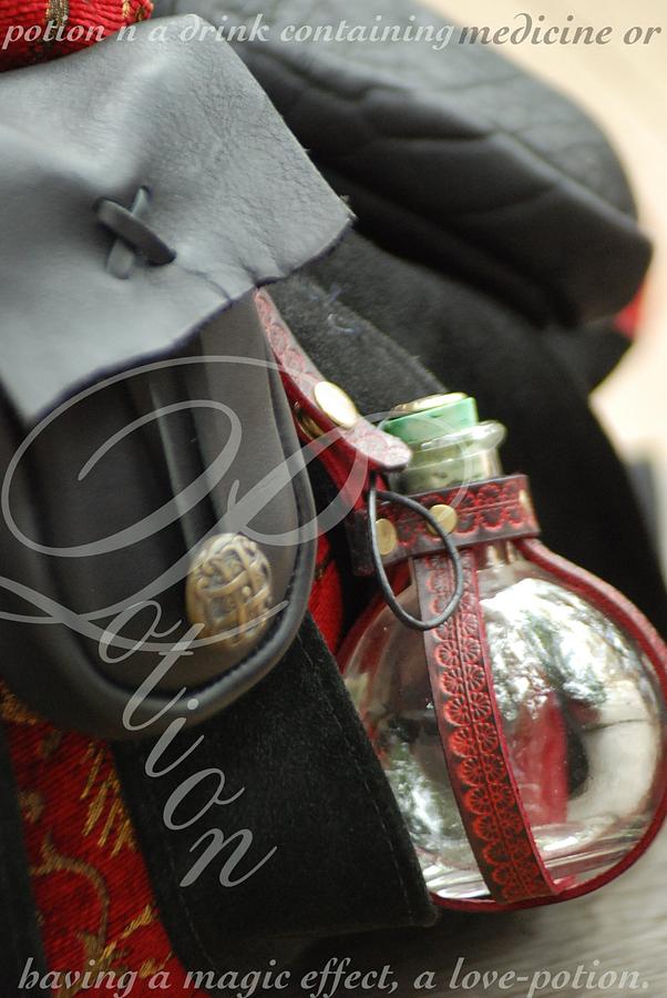 Knight Photograph - Medieval Potions and Flasks Defined by Jennifer Holcombe