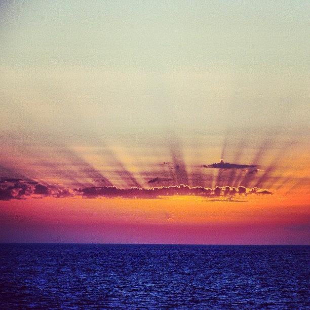 Sunset Photograph - Mediterranean Sunset by David Lamberti