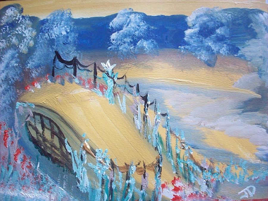 Meet me at the magic bridge Painting by Judith Desrosiers