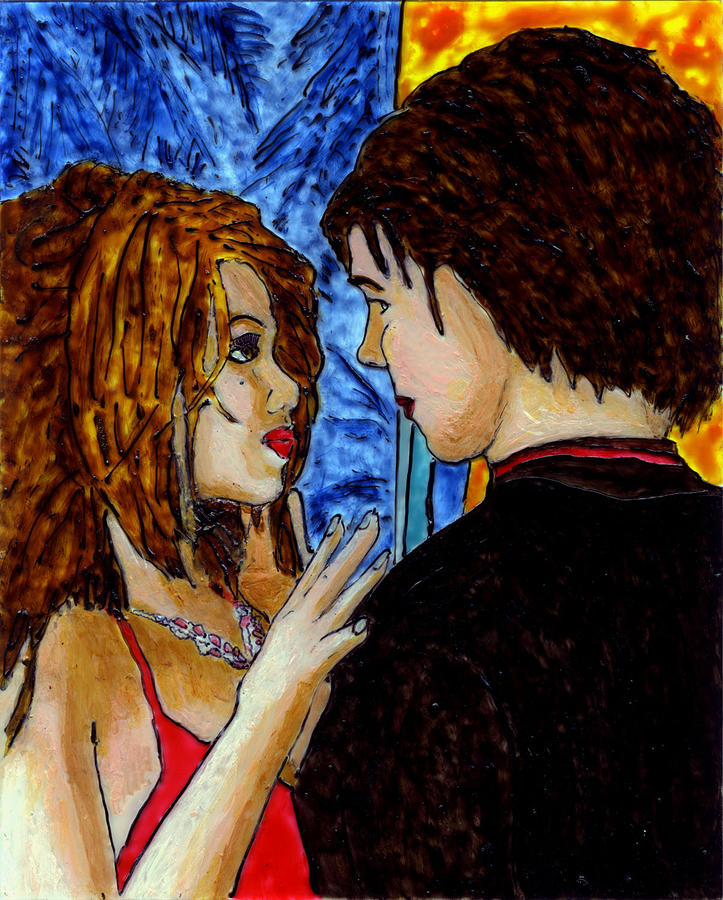 Megan and Mickael in Love Painting by Phil Strang