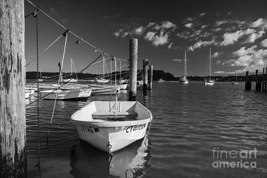 Megansett dinghy BW Photograph by Gene Marchand Megansett dinghy BW Photograph by Gene Marchand