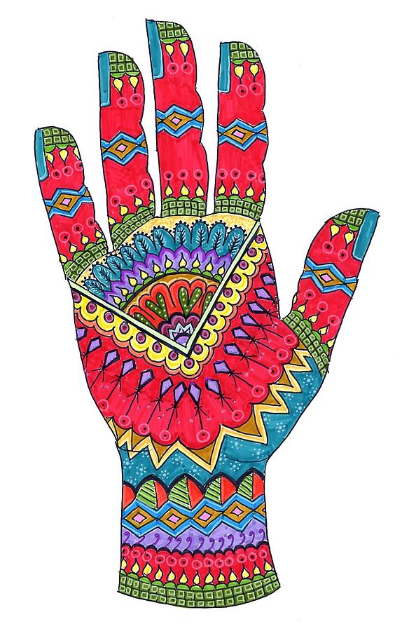 Mehndi Pop Art I Drawing by Suzan  Sommers