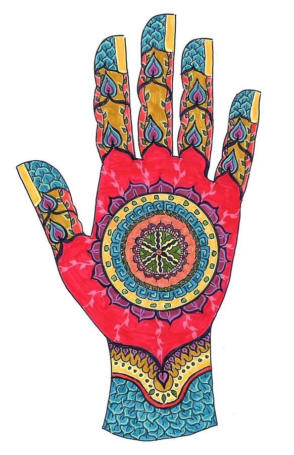 Mehndi Pop Art II Drawing by Suzan  Sommers