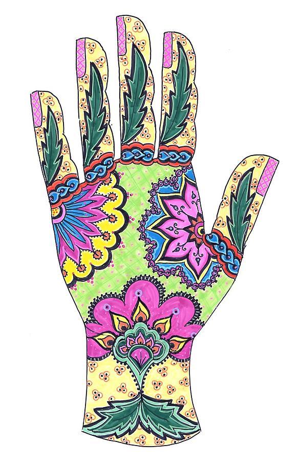 Mehndi Pop Art III Drawing by Suzan  Sommers