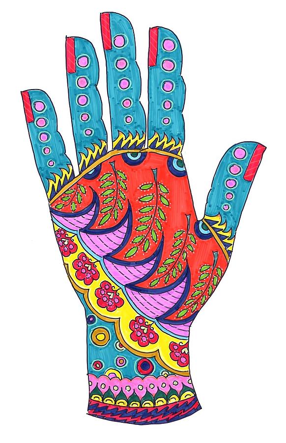 Mehndi Pop Art IX Drawing by Suzan  Sommers