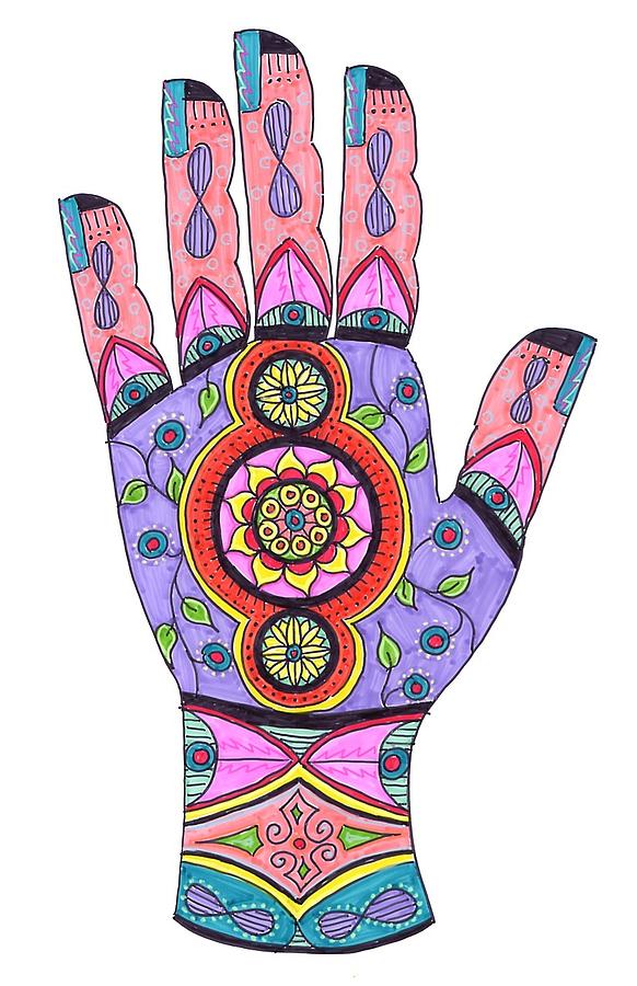 Mehndi Pop Art V Drawing by Suzan  Sommers