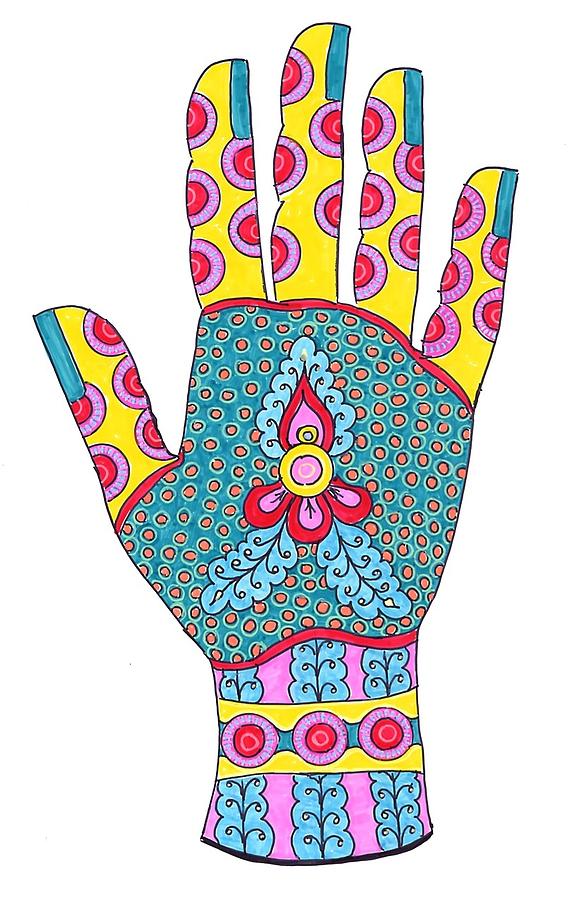 Mehndi Pop Art VI Drawing by Suzan  Sommers