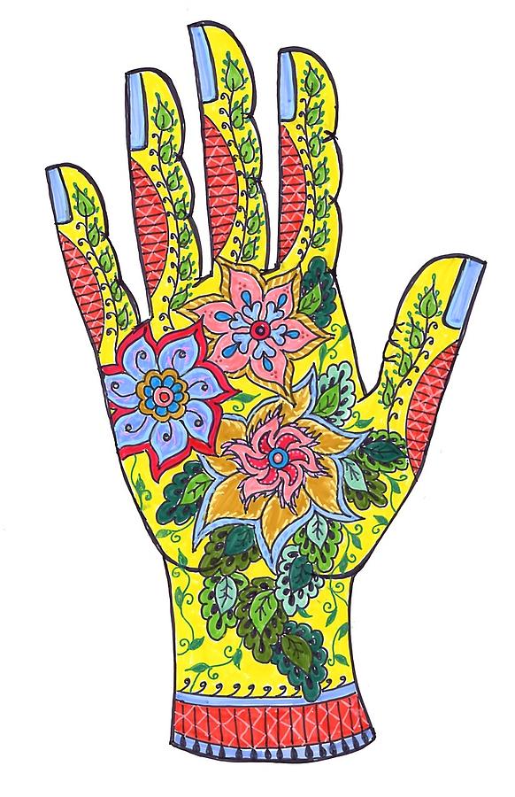 Mehndi Pop Art VII Drawing by Suzan  Sommers