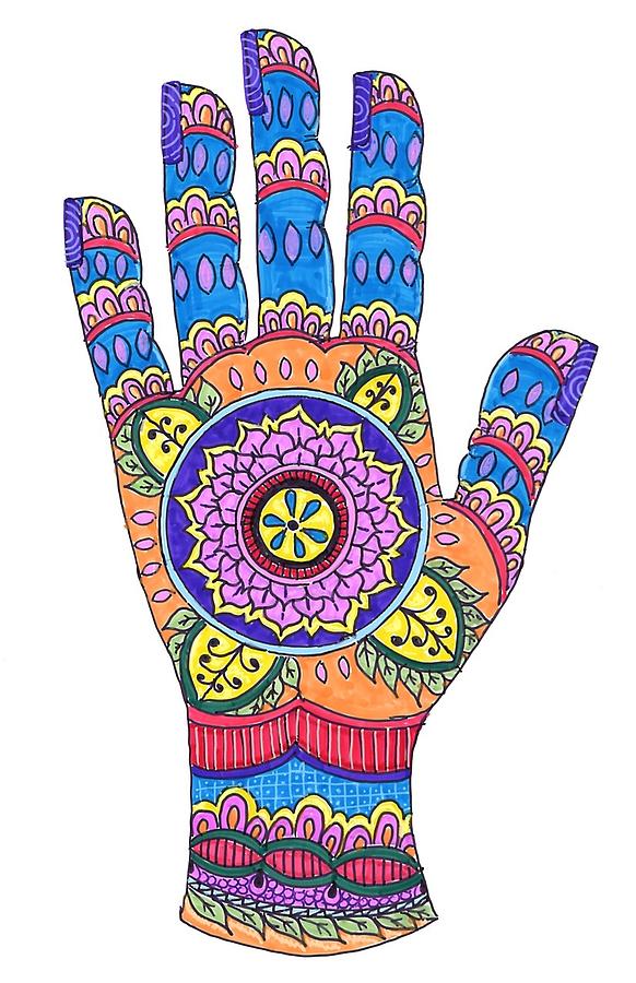 Mehndi Pop Art X Drawing by Suzan  Sommers