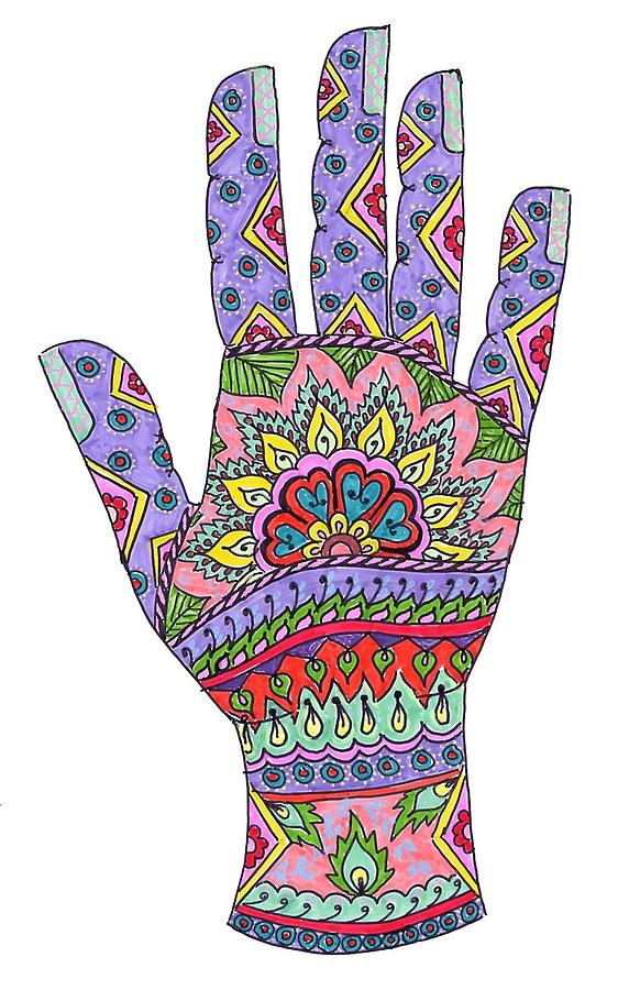 Mehndi Pop Art XII Drawing by Suzan  Sommers