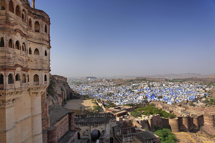 Mehrangarh Fort Above Blue City Photograph by Adam Jones