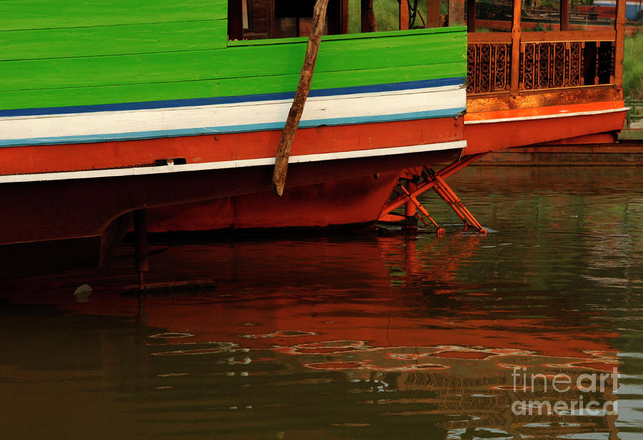 Mekong Reflections Photograph by Bob Christopher