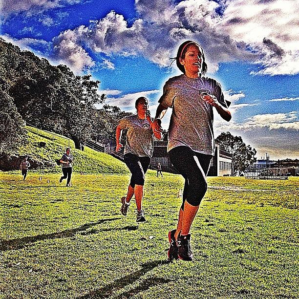 Training Photograph - Mel And Hollie. Tough Chicks! by Emily Hames