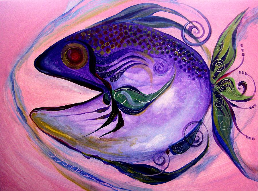 Melanie Fish One Painting by J Vincent Scarpace