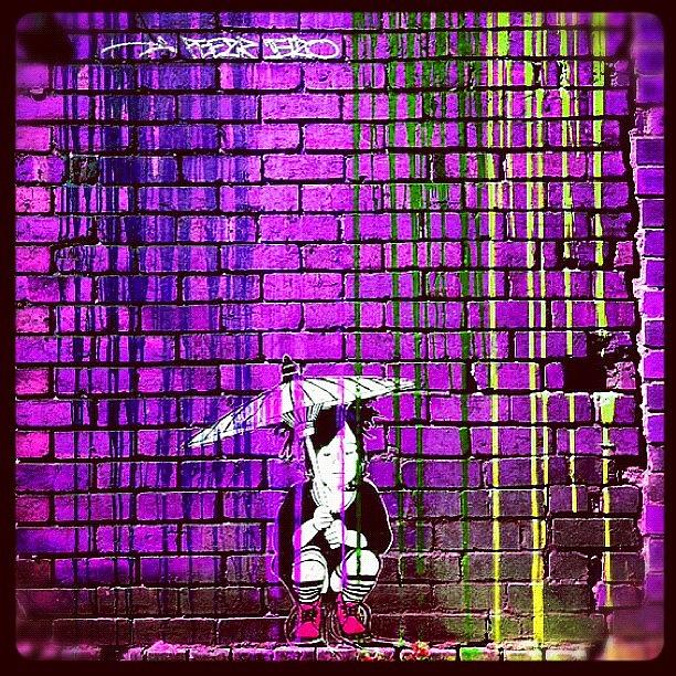 Umbrella Photograph - #melbourne #carlton #fitzroy #graffiti by Luke Fuda