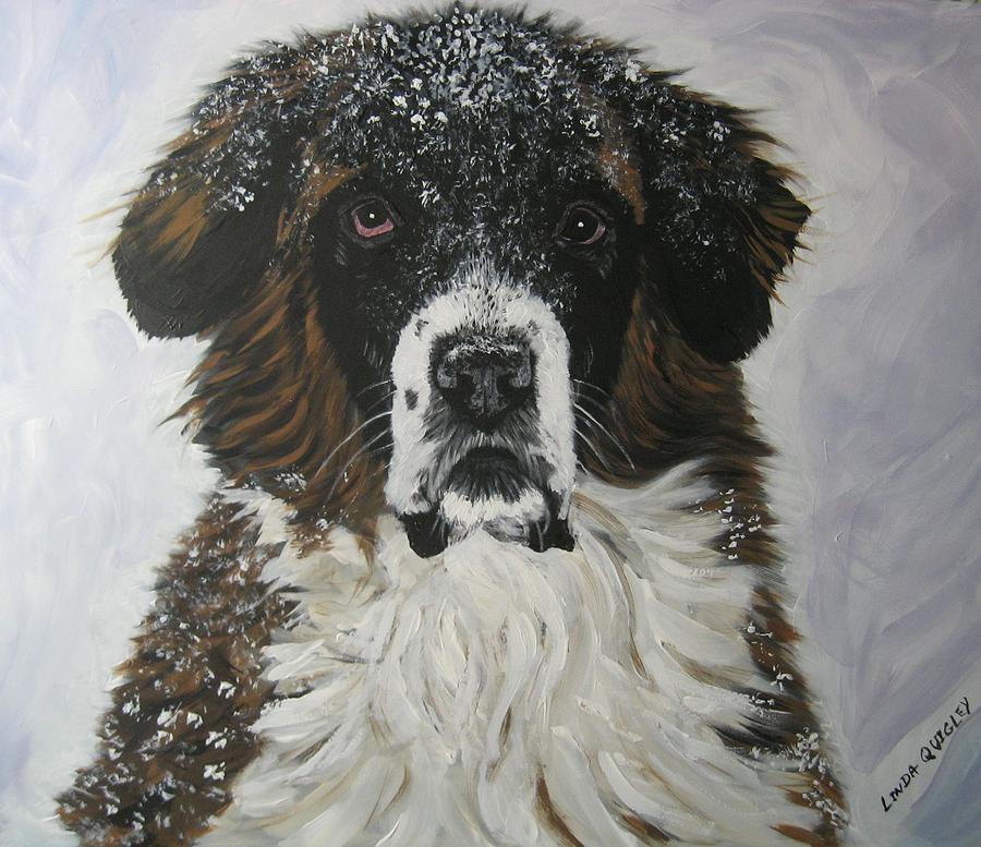 Dog Painting - Melina by Linda Clavette Quigley