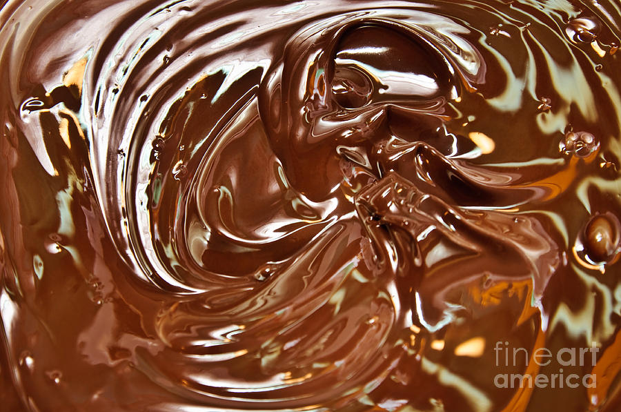 Melted Chocolate Abstract Photograph by Andee Design