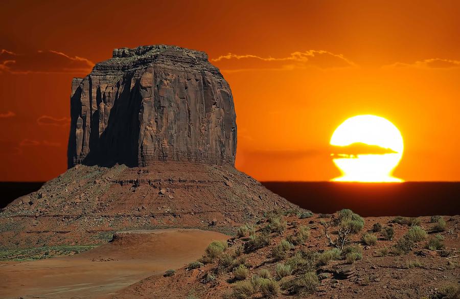 Melting into the Horizon at Monument Valley National Park Photograph by Renee Hardison