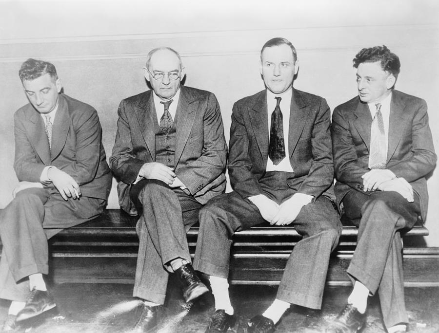 Members Of Roger Touhys Gang In Custody Photograph by Everett - Fine ...