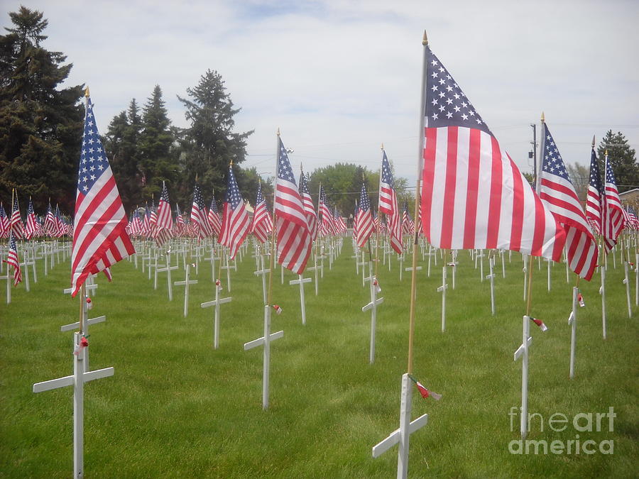 Memorial Day Flags Digital Art by Misty Allen - Fine Art America