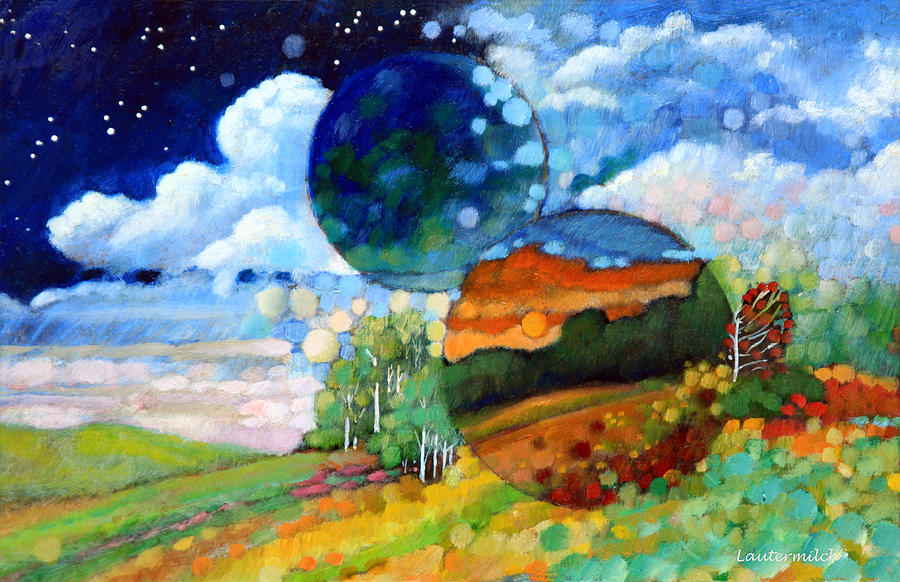 Planet Painting - Memories of Earth by John Lautermilch
