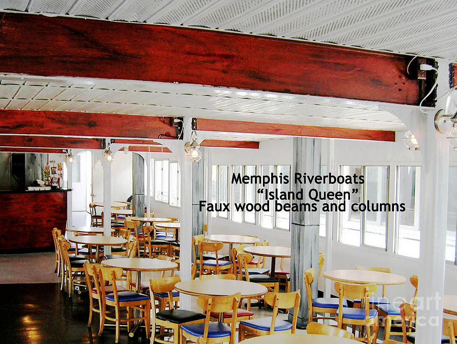 Memphis Riverboats Island Queen   Faux Wood on Steel Mixed Media by Lizi Beard-Ward