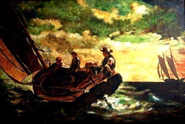 Men At sea Painting by Parag Pendharkar