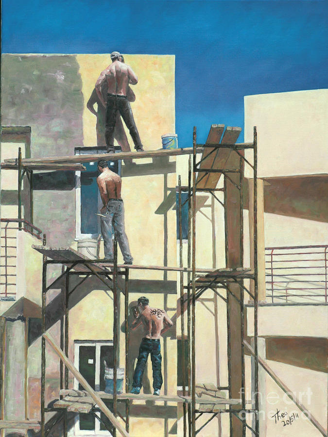 Men At Work Painting by Theo Michael