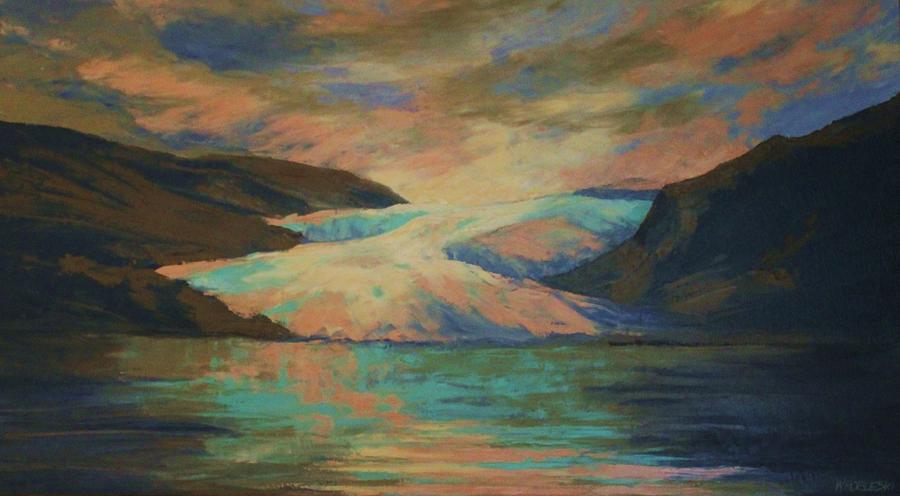 Mendenhall Glacier Painting by Peggy Wrobleski