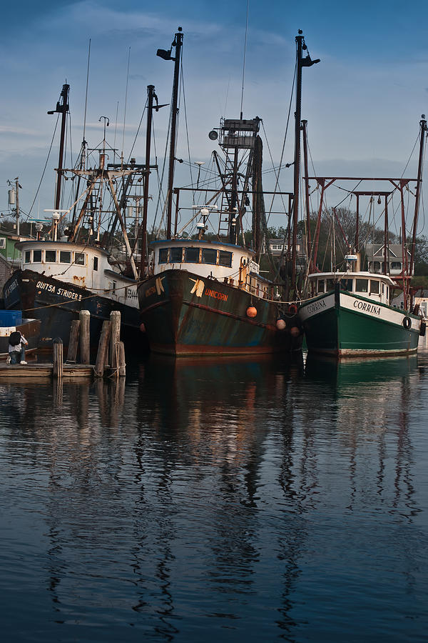 Menemsha Village Fishing Boats Photograph by Peggie Strachan | Fine Art ...