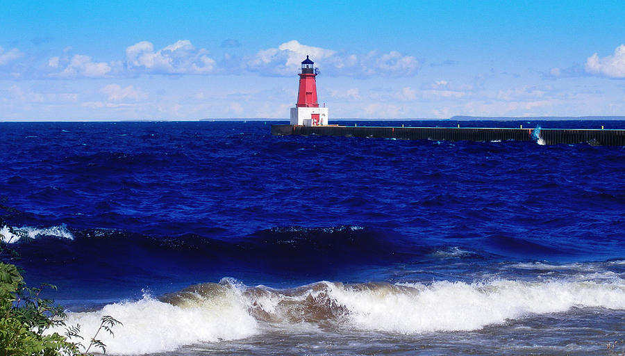 Menominee Michigan North Pier Lighthouse  Photograph by Ms Judi