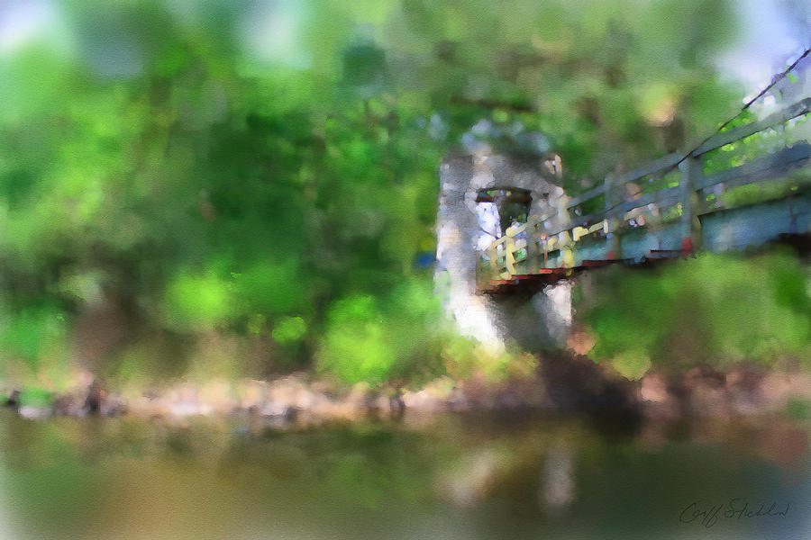 Menomonee River Footbridge  Digital Art by Geoff Strehlow