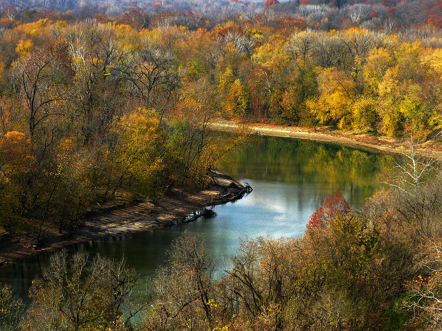 Meramec River Bend at Castlewood State Park Photograph by Greg Matchick ...