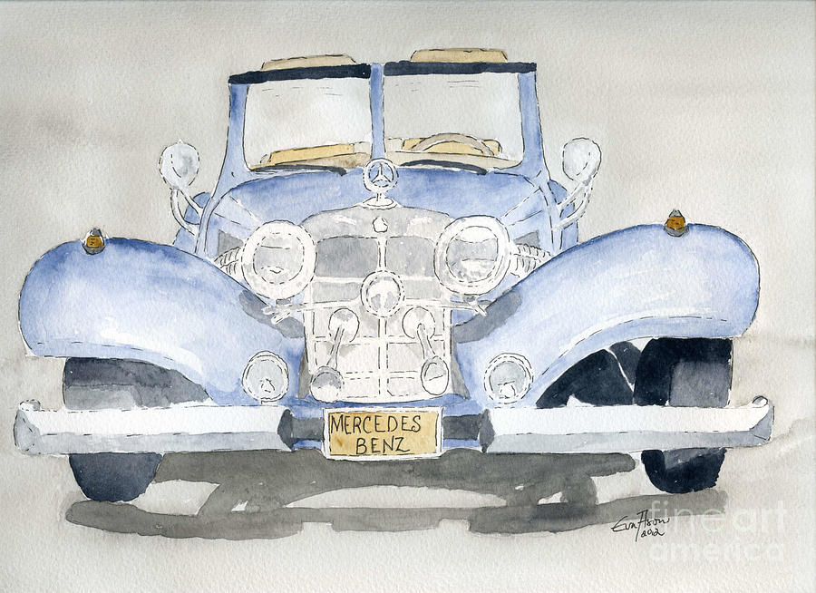 Mercedes Benz Painting by Eva Ason