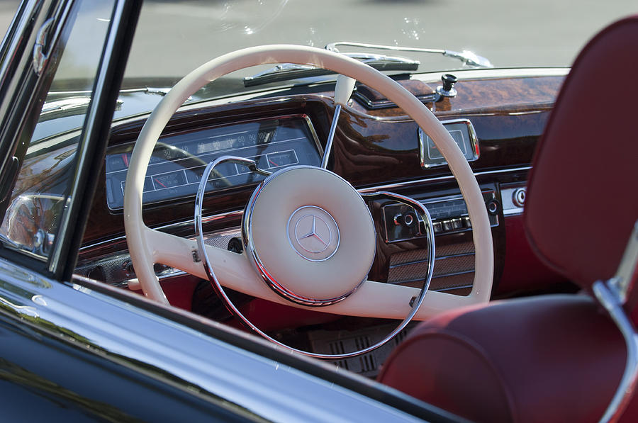 Car Photograph - Mercedes-Benz  Steering Wheel by Jill Reger