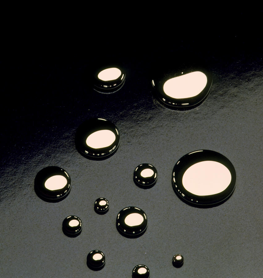 Mercury Droplets Photograph by Pasieka
