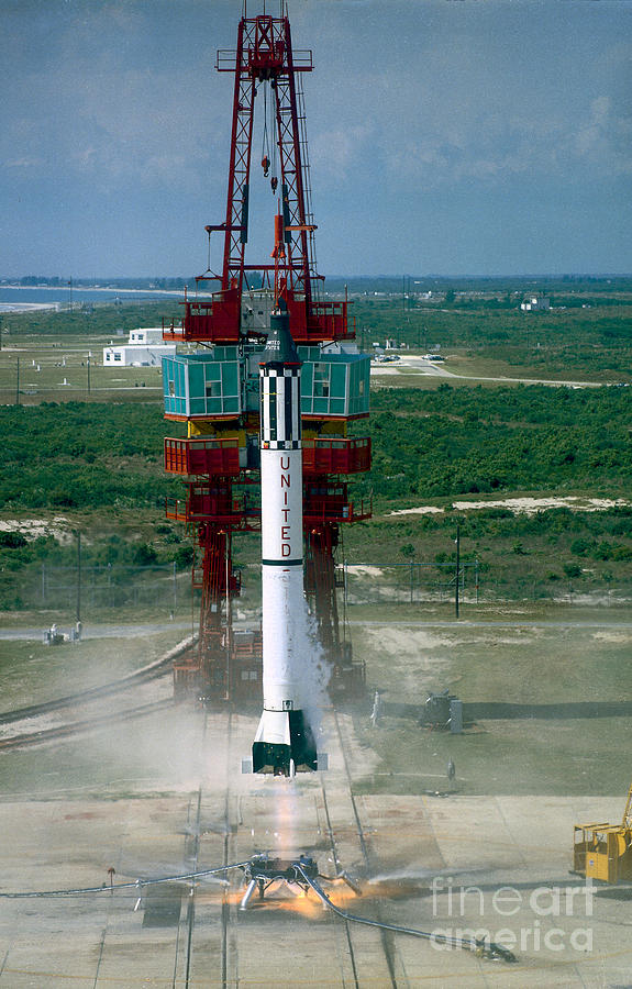Mercury-redstone Launch Photograph by Nasa