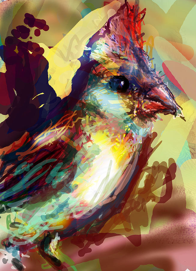 Abstract Digital Art - Mercy Bird by James Thomas