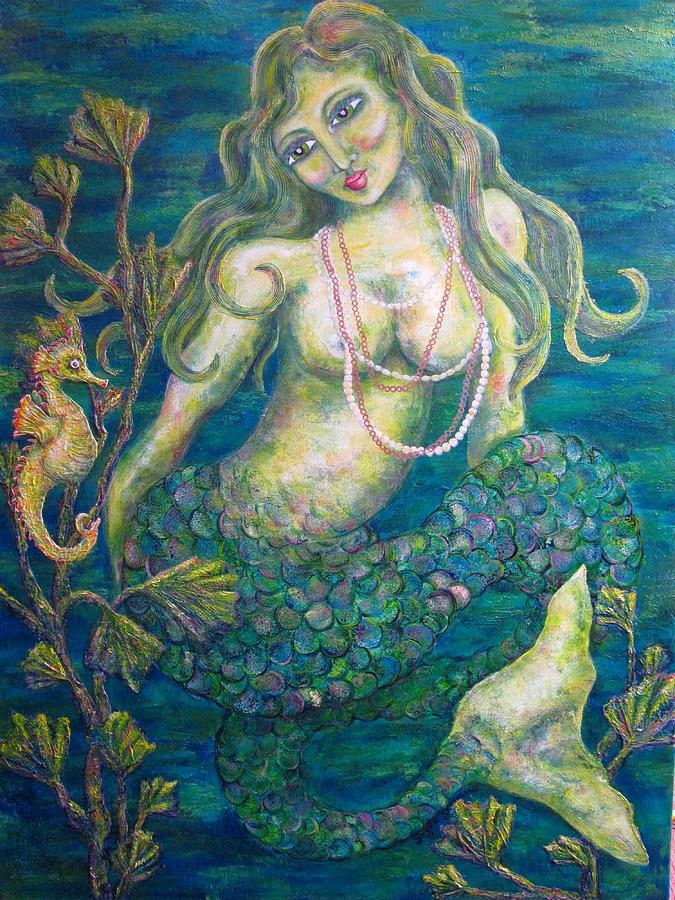 Mermaid and Muse Painting by Suzan  Sommers