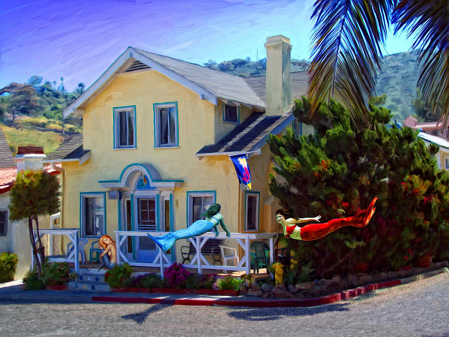 Mermaid House Digital Art by Snake Jagger
