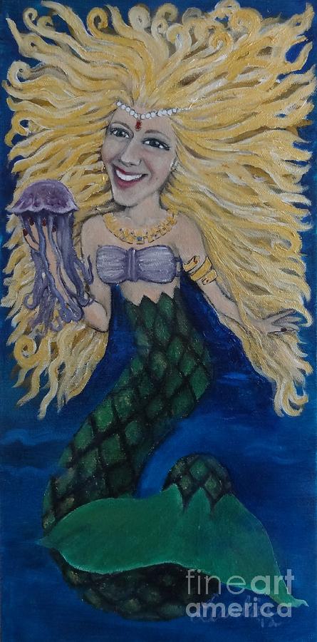 Mermaid Piper Painting by Leandria Goodman