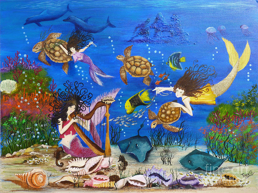 Mermaid's Melody Painting by Tracy Godden | Fine Art America